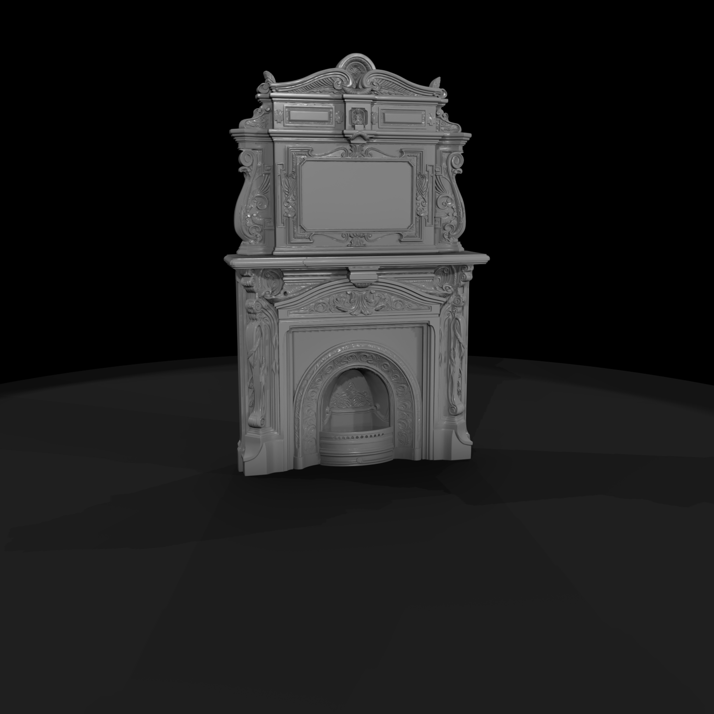 Victorian Ornate Fireplace Mantel Surround