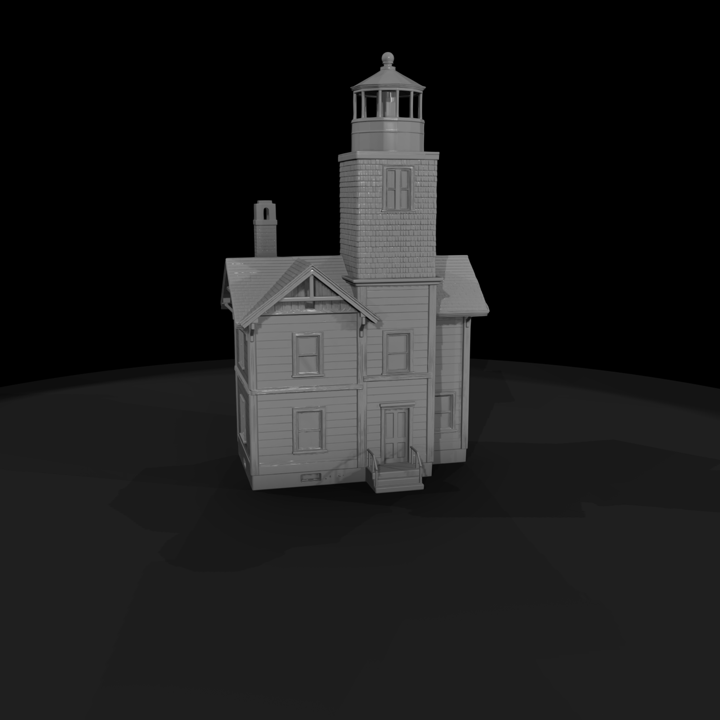 Lighthouse Keeper House with Lantern Tower