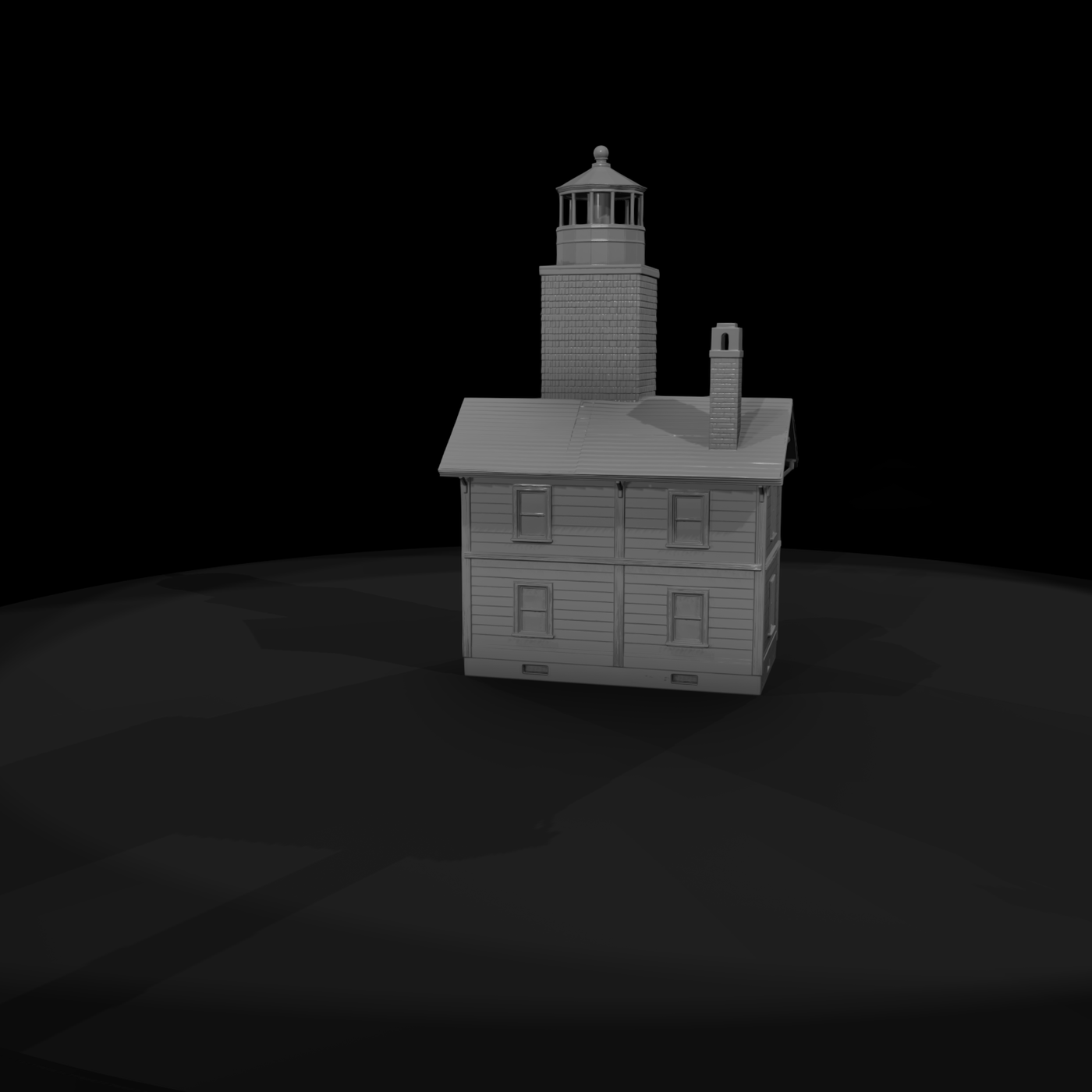 Lighthouse Keeper House with Lantern Tower