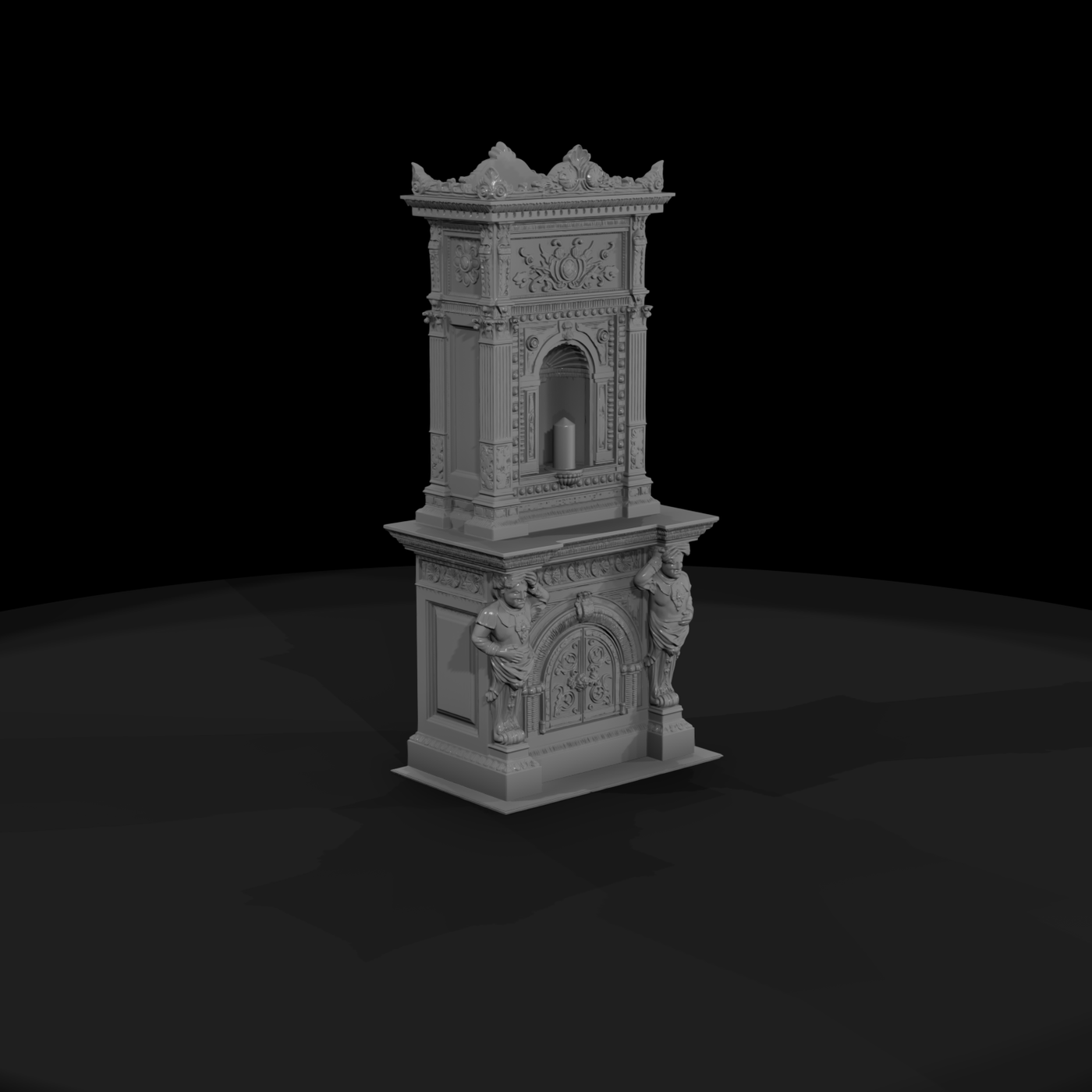 Victorian Ornate Fireplace Mantel