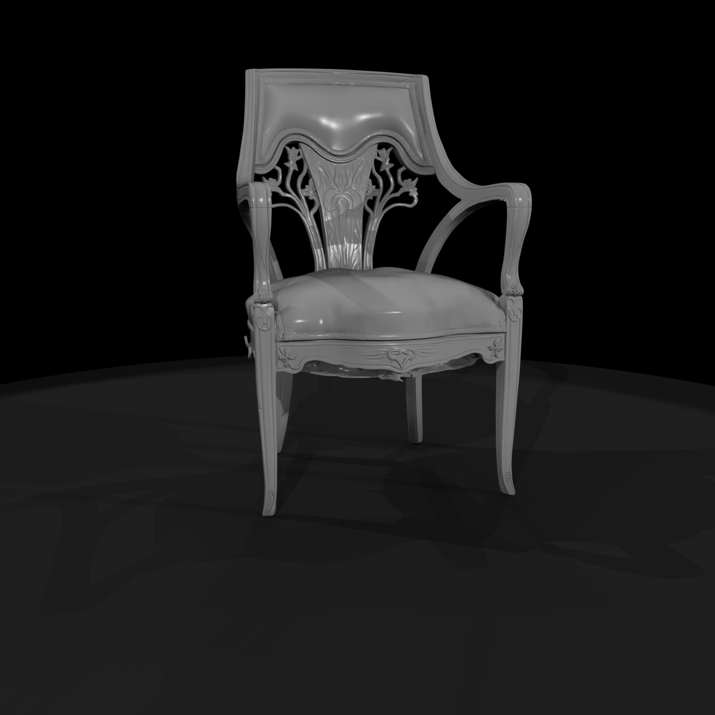 Victorian Rococo Revival Armchair