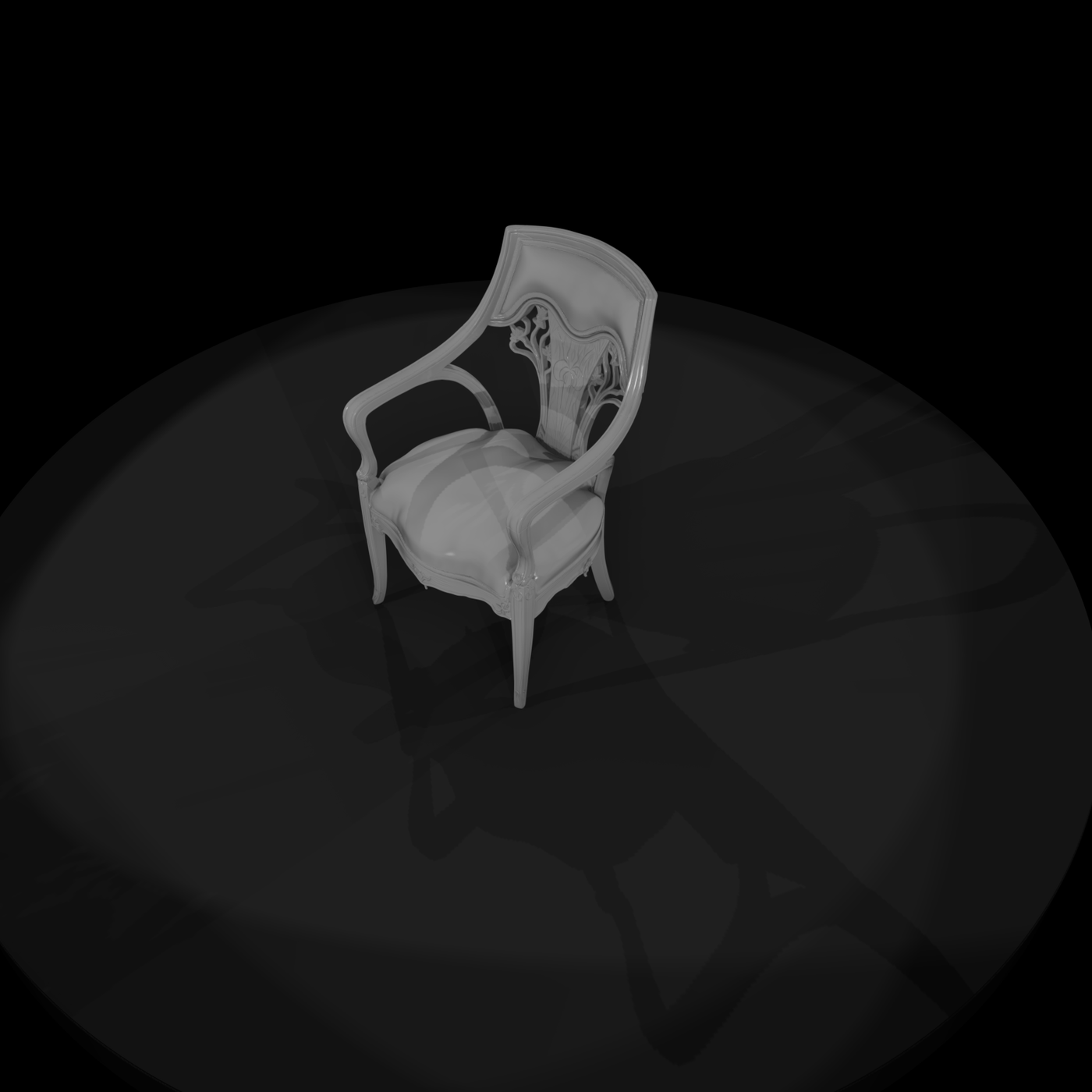 Victorian Rococo Revival Armchair