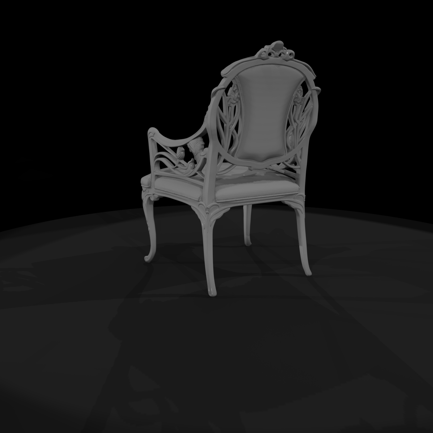 Art Nouveau Upholstered Side Chair