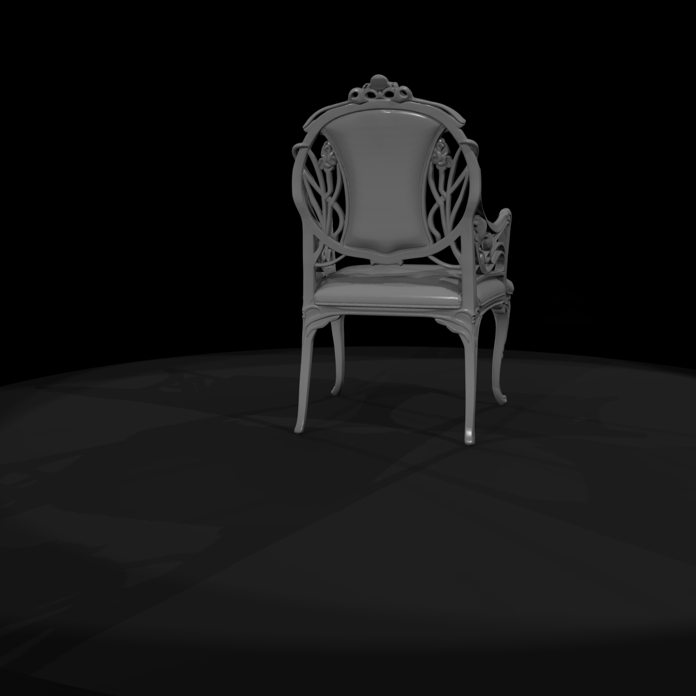 Art Nouveau Upholstered Side Chair