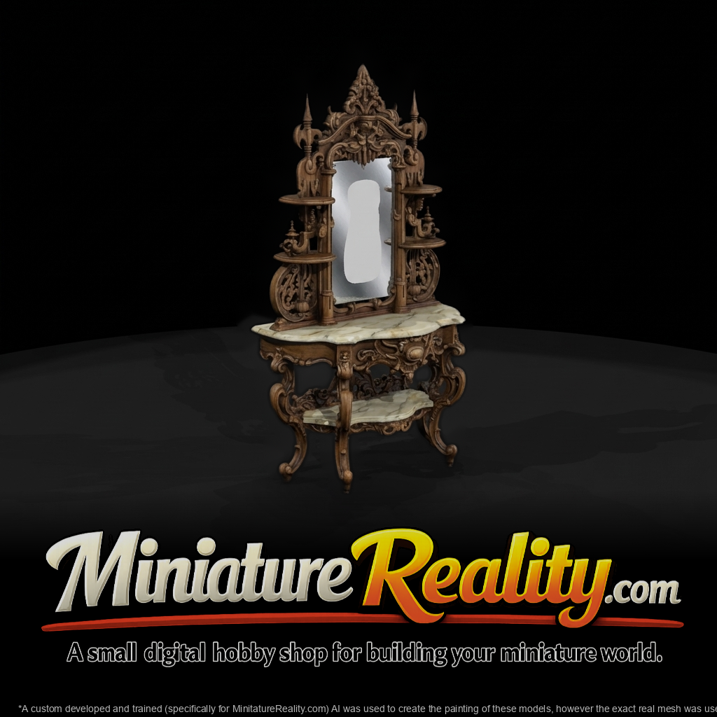 Victorian Vanity Dressing Table with Mirror
