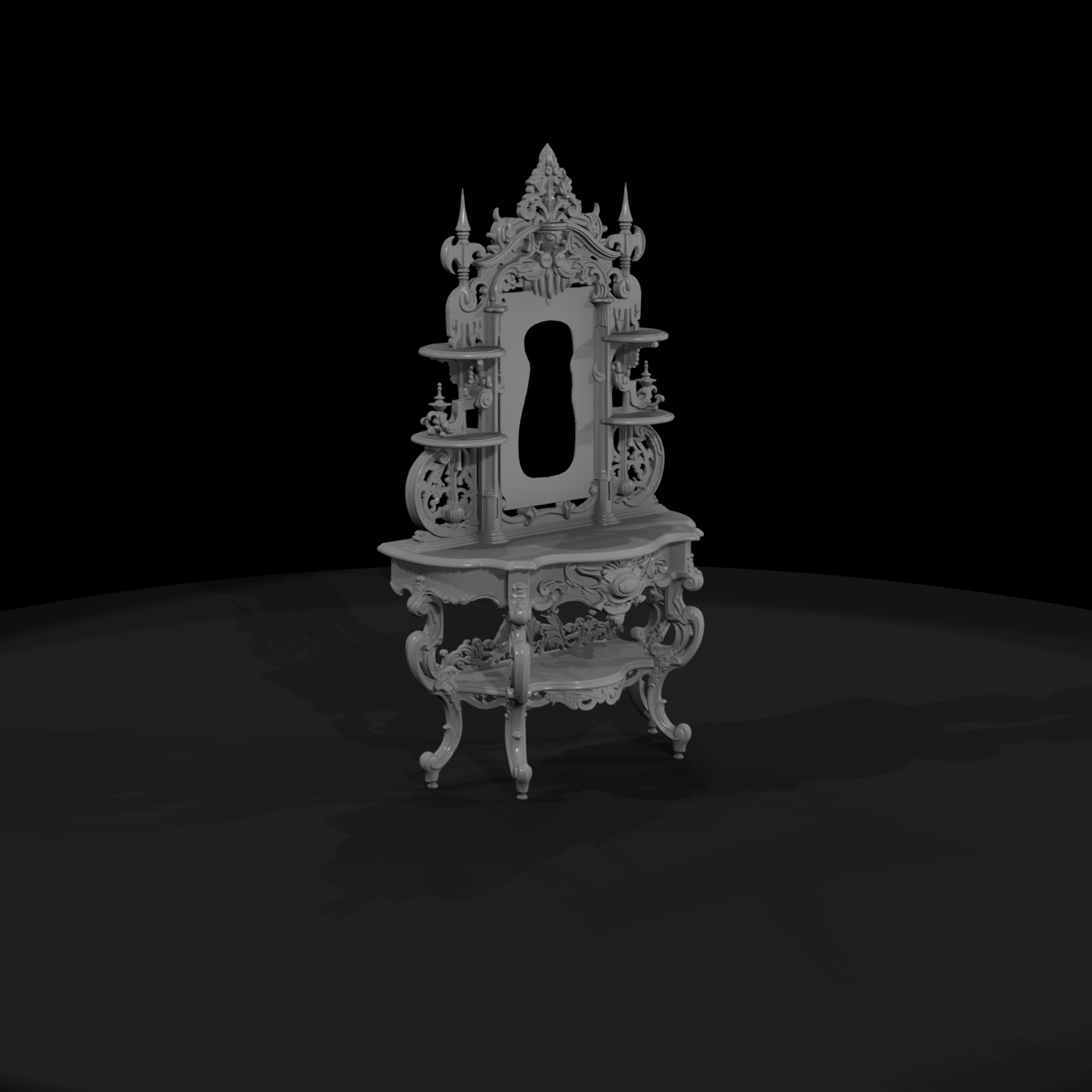 Victorian Vanity Dressing Table with Mirror
