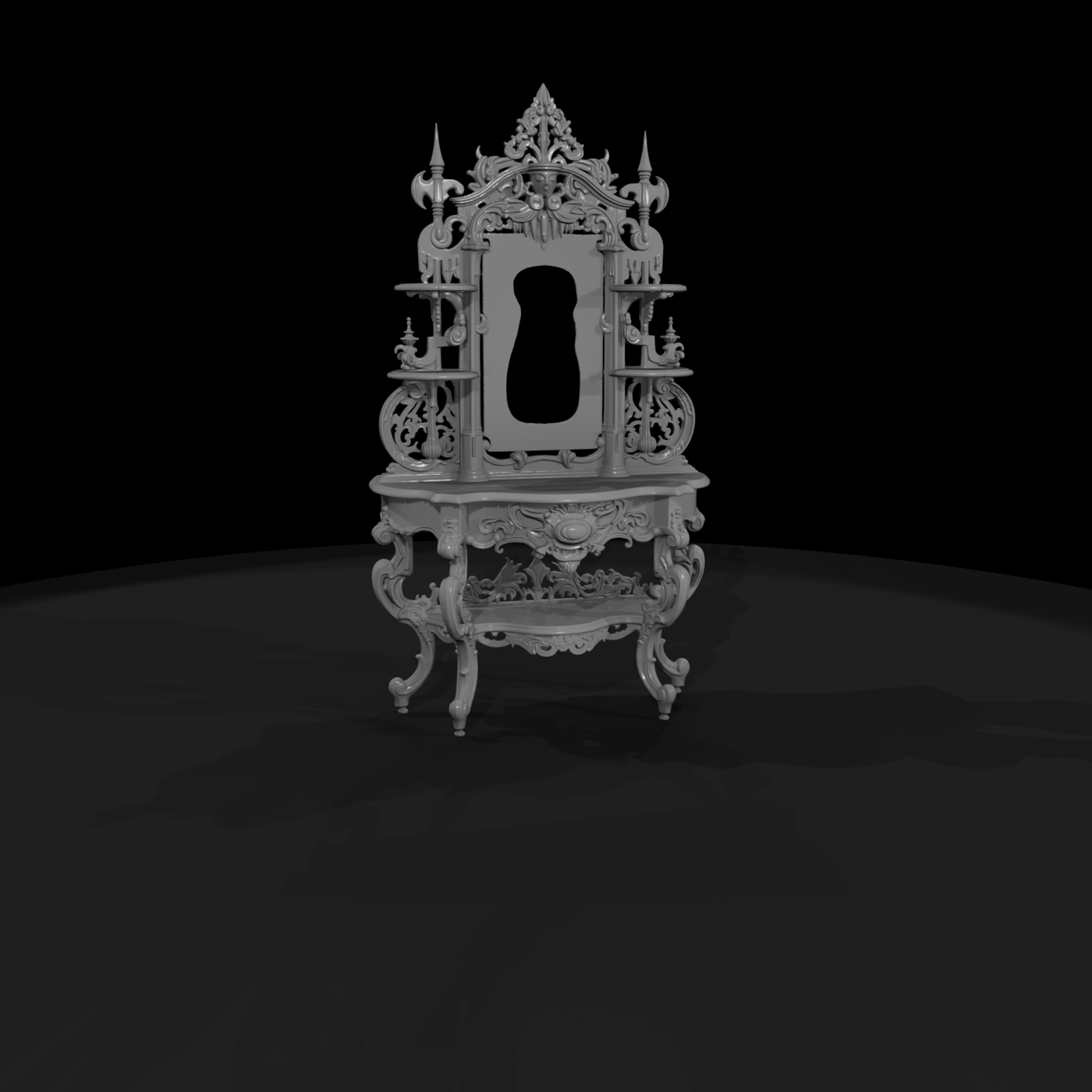 Victorian Vanity Dressing Table with Mirror