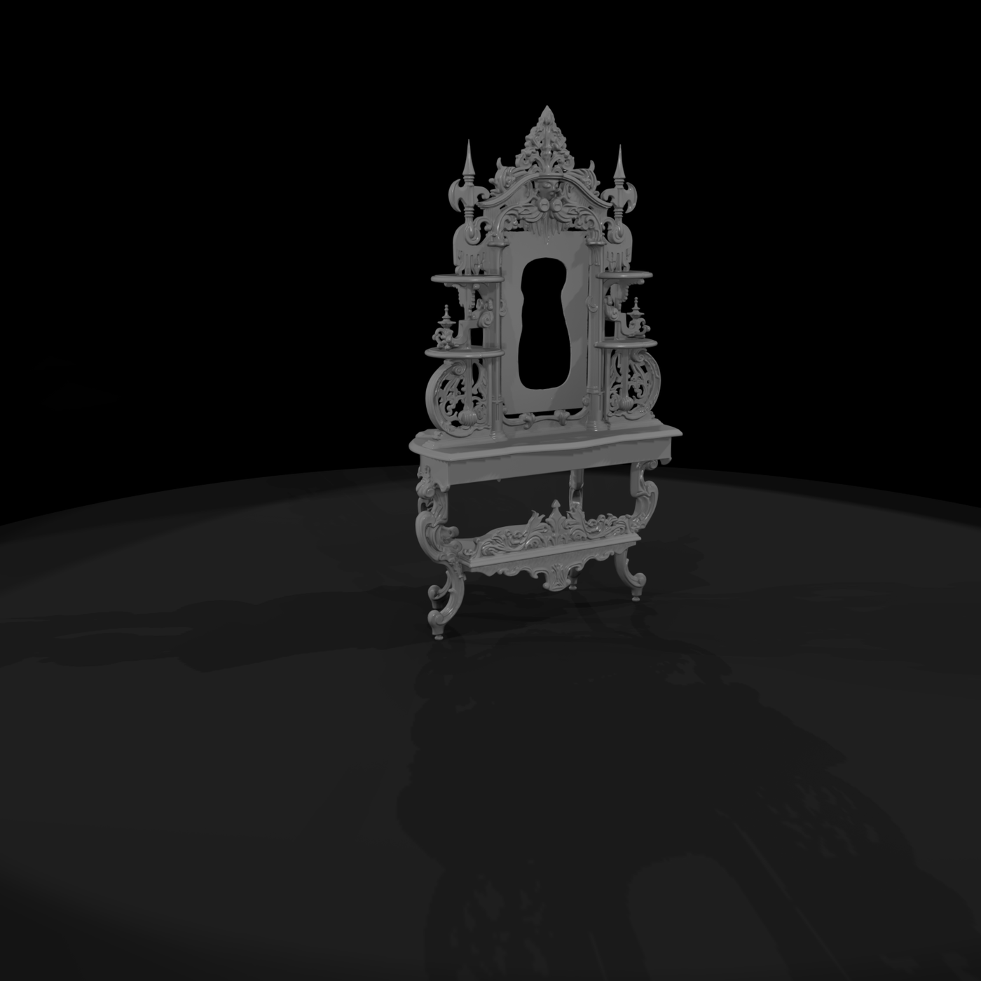 Victorian Vanity Dressing Table with Mirror