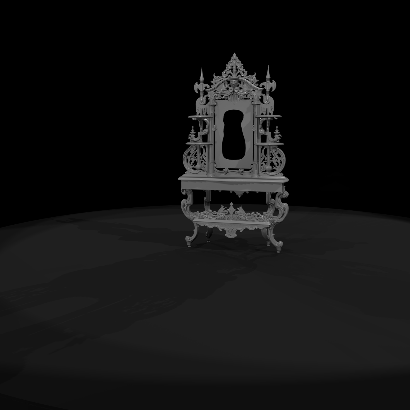 Victorian Vanity Dressing Table with Mirror