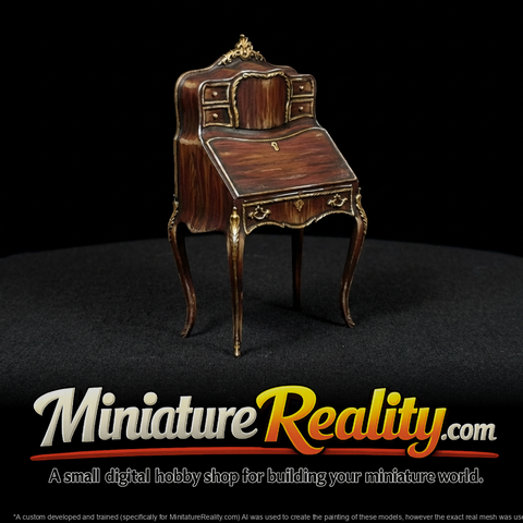 Ornate Rococo Writing Desk and Model Railways