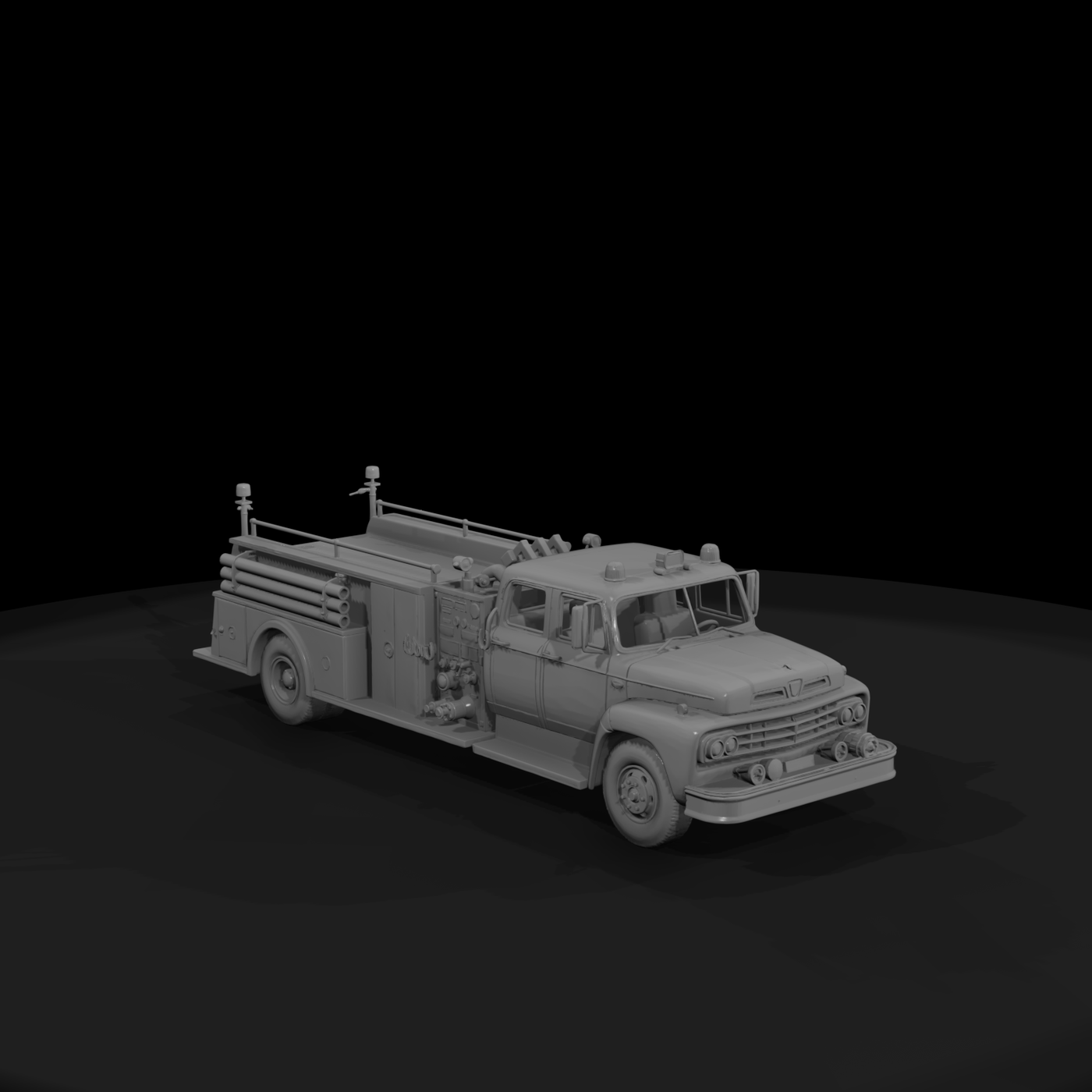 Vintage Ladder Pumper Fire Truck