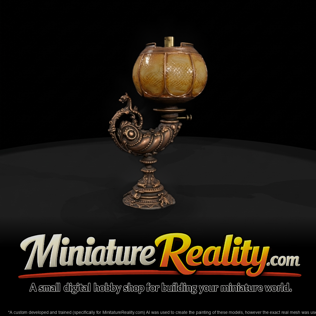 Victorian Ornate Oil Lamp