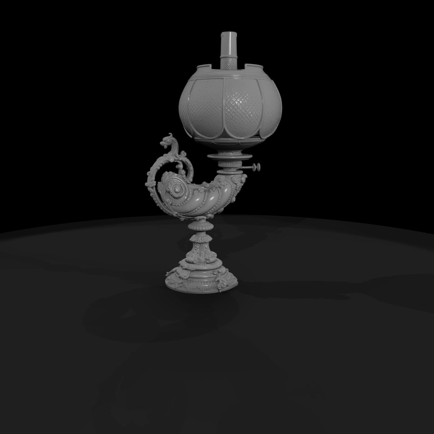 Victorian Ornate Oil Lamp
