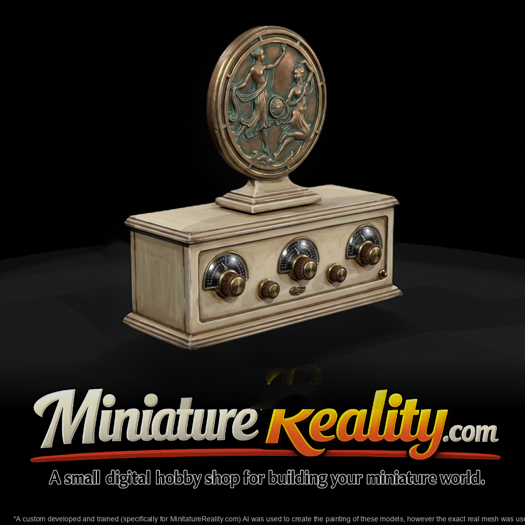 Art Deco Mantel Radio Faceplate