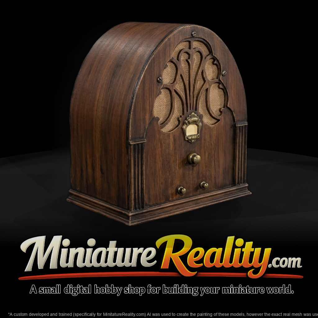 1930s Cathedral Radio Cabinet