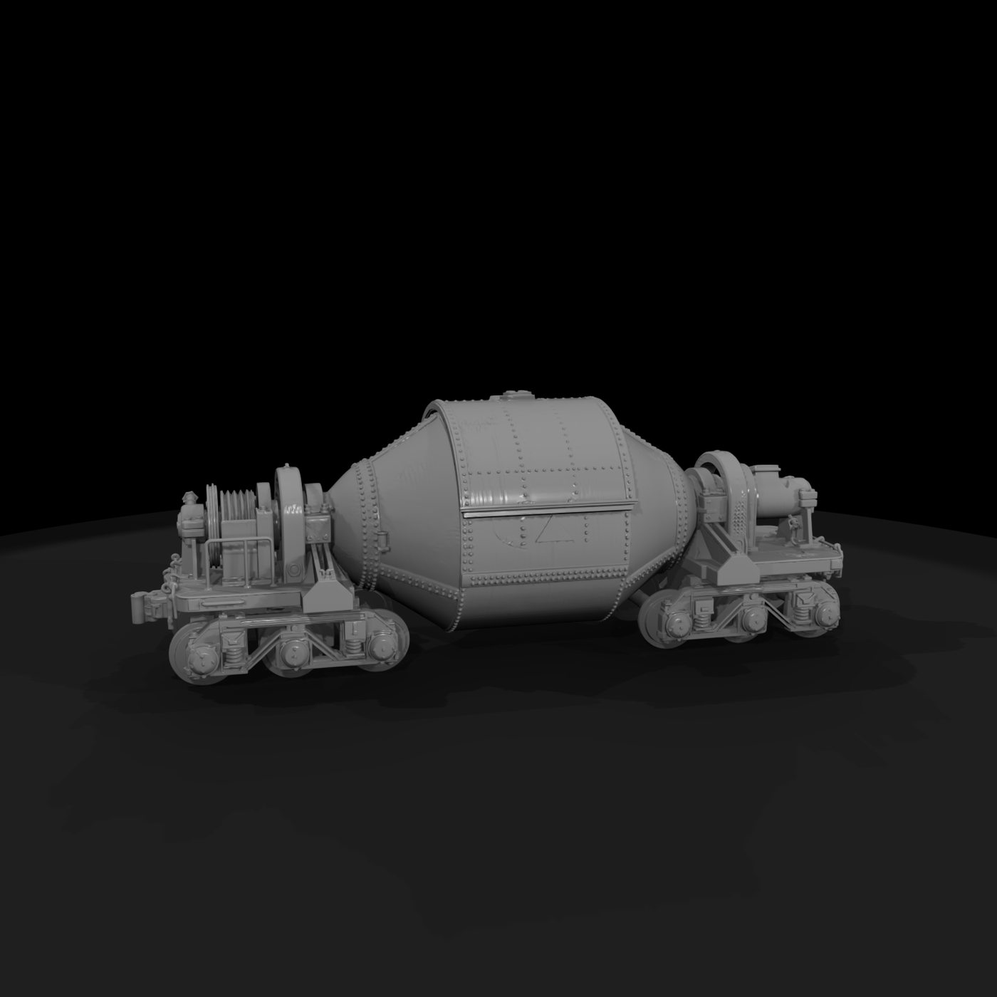 Rail-mounted Rotary Drum