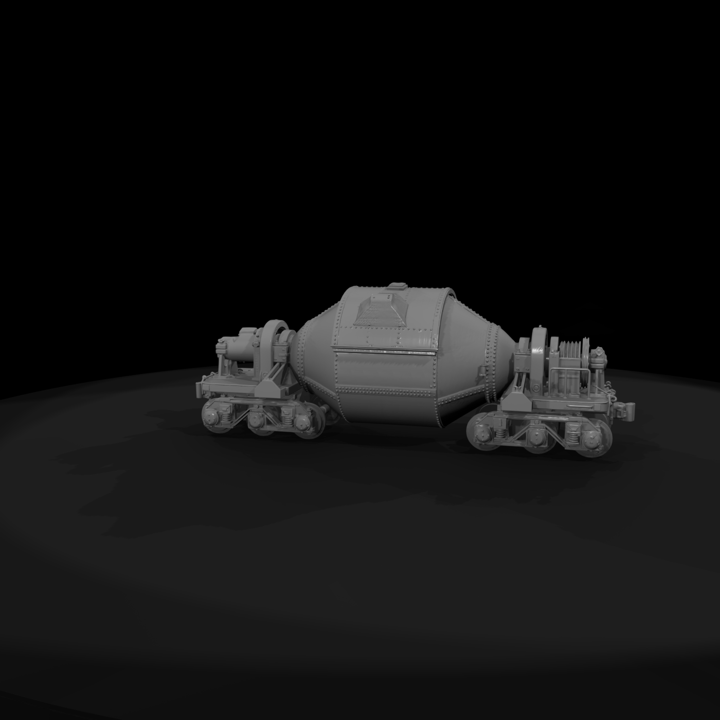 Rail-mounted Rotary Drum