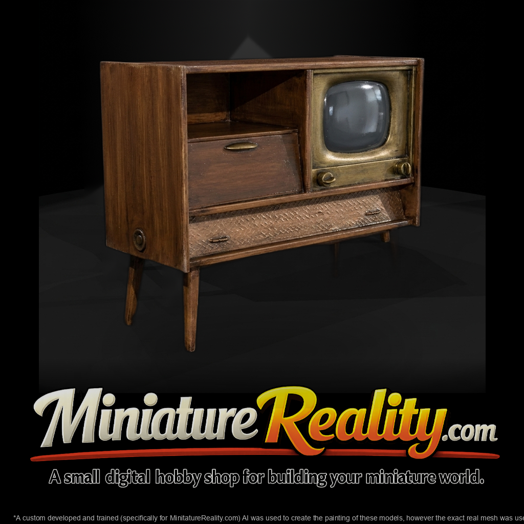 Mid-Century TV Console Prop