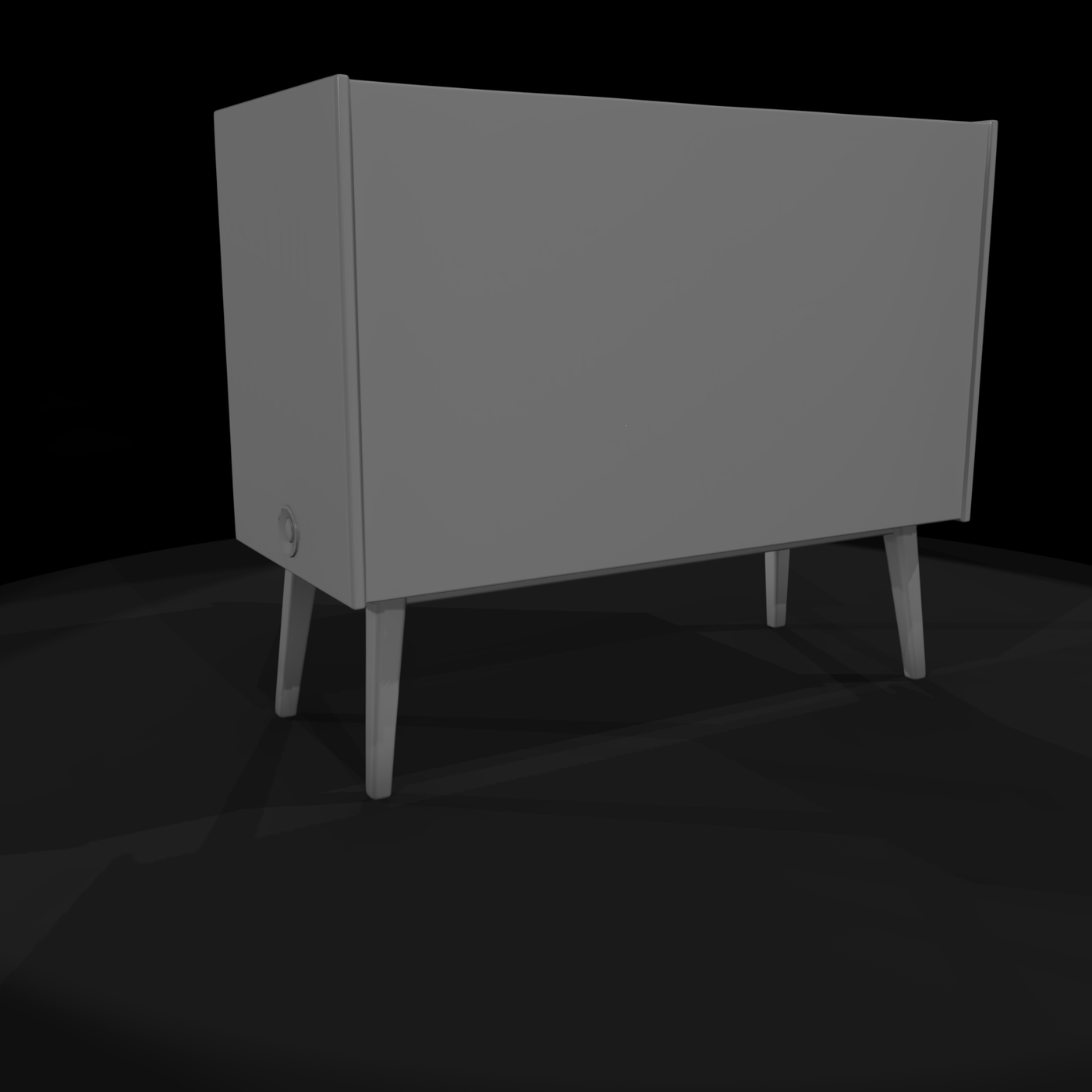 Mid-Century TV Console Prop