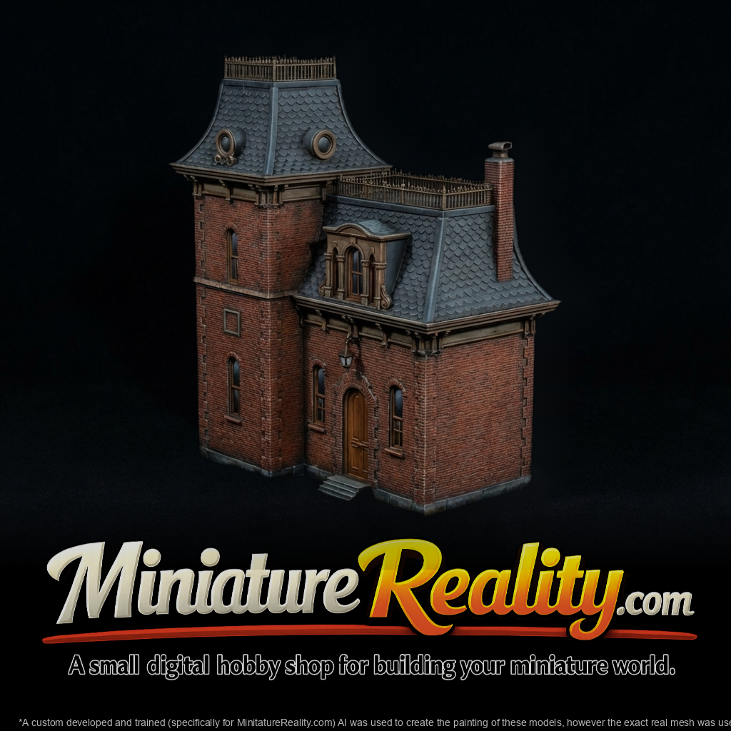 Victorian Mansard Facade w Tower