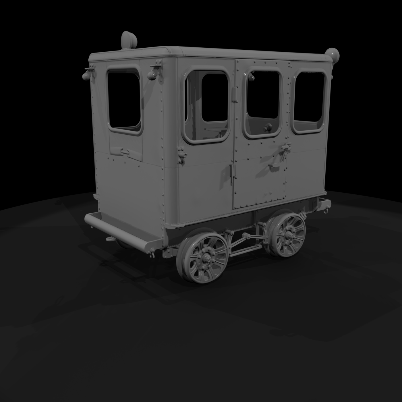 Mid-Century Rail Speeder Cabin