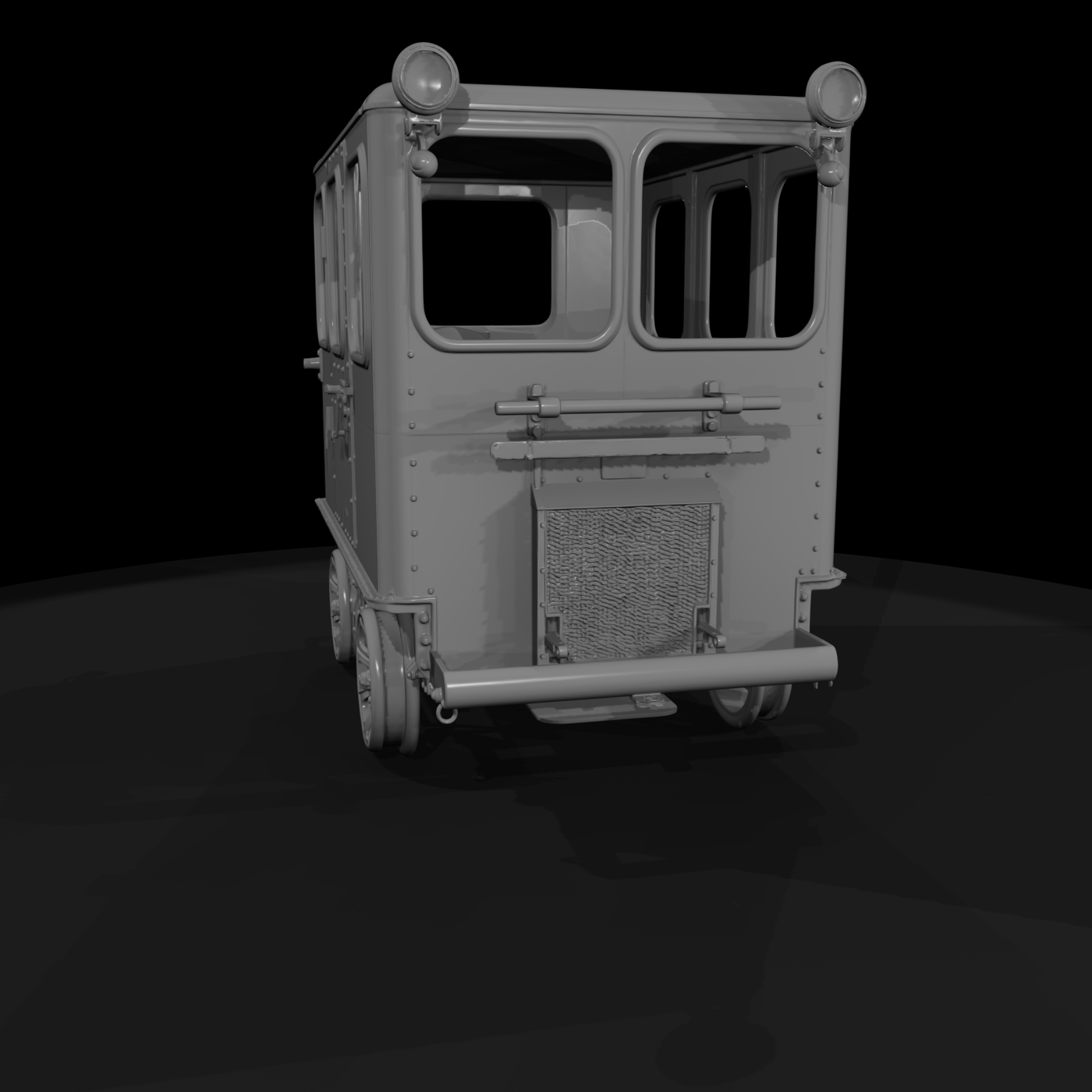 Mid-Century Rail Speeder Cabin