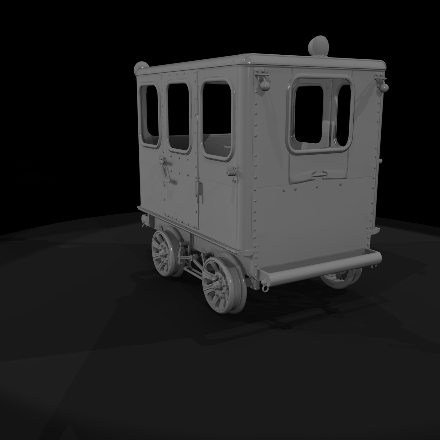 Mid-Century Rail Speeder Cabin
