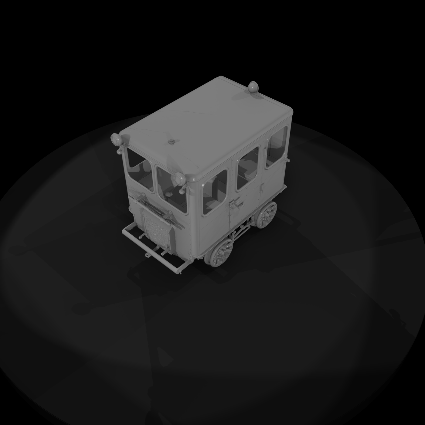 Mid-Century Rail Speeder Cabin