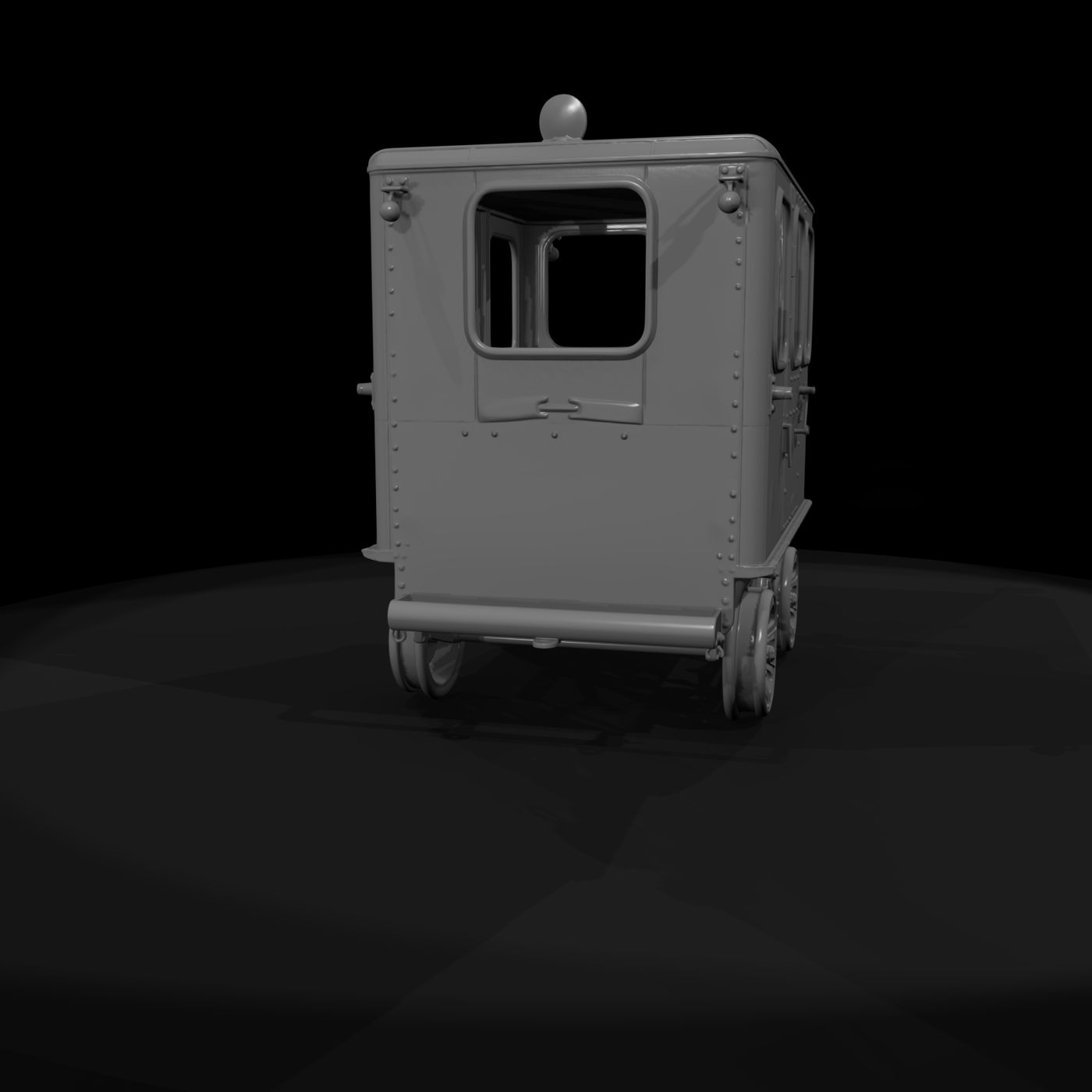 Mid-Century Rail Speeder Cabin