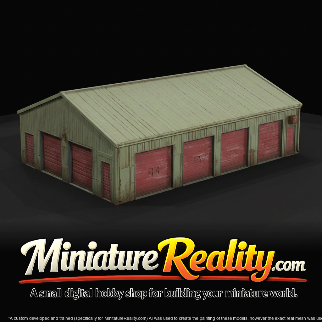 multi-bay industrial garage / storage building