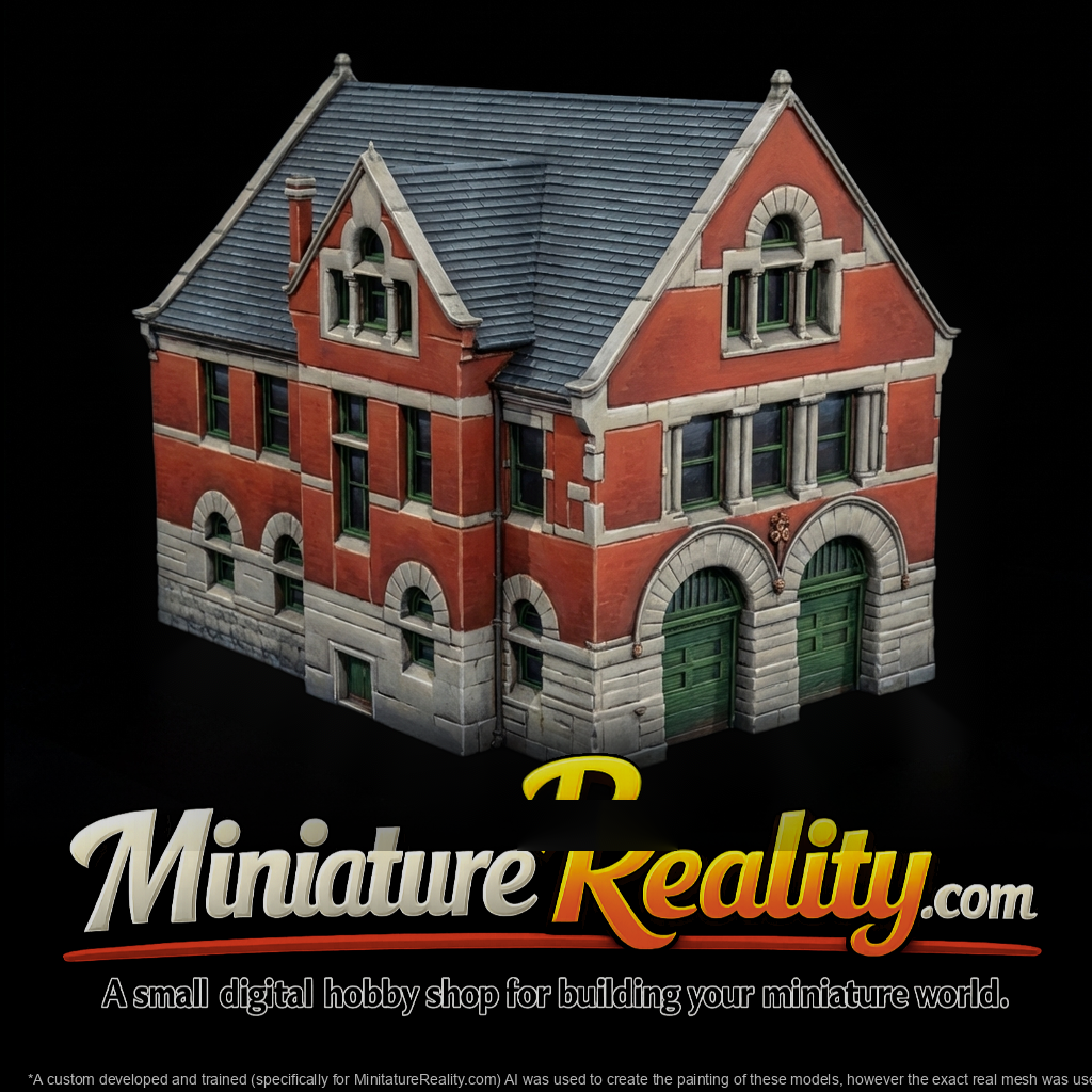 Two-Bay Historic Firehouse Facade
