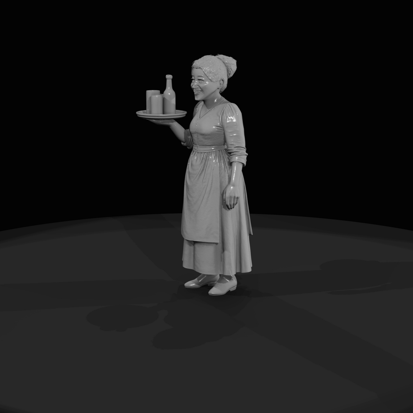Western Townsperson Figure (1860s) — barmaid