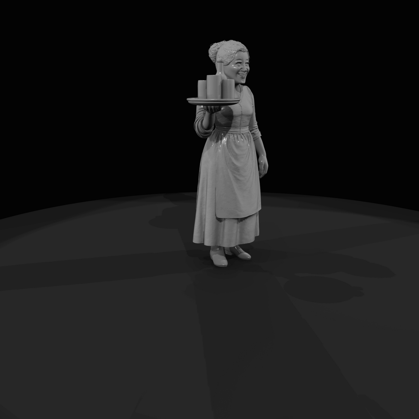 Western Townsperson Figure (1860s) — barmaid