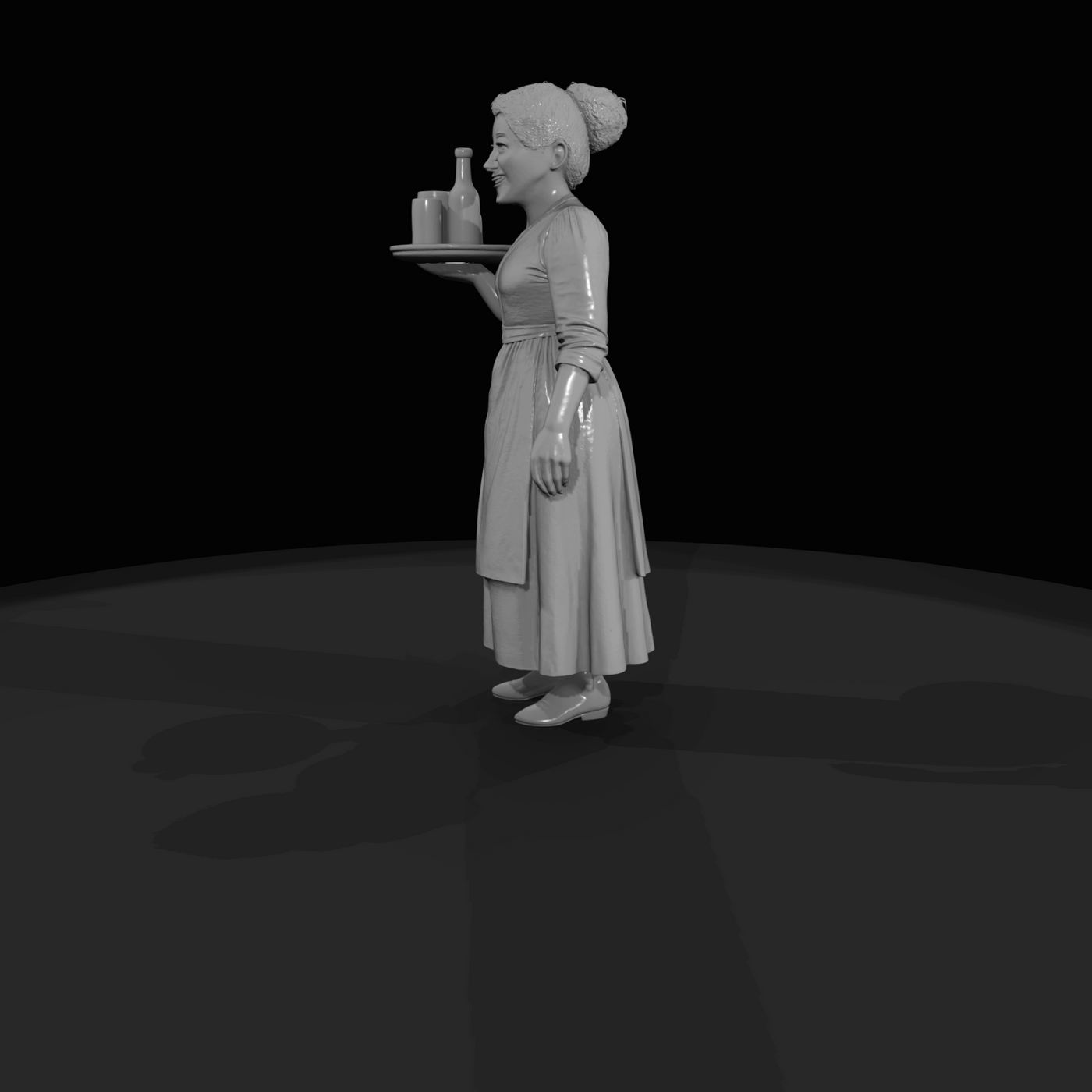 Western Townsperson Figure (1860s) — barmaid