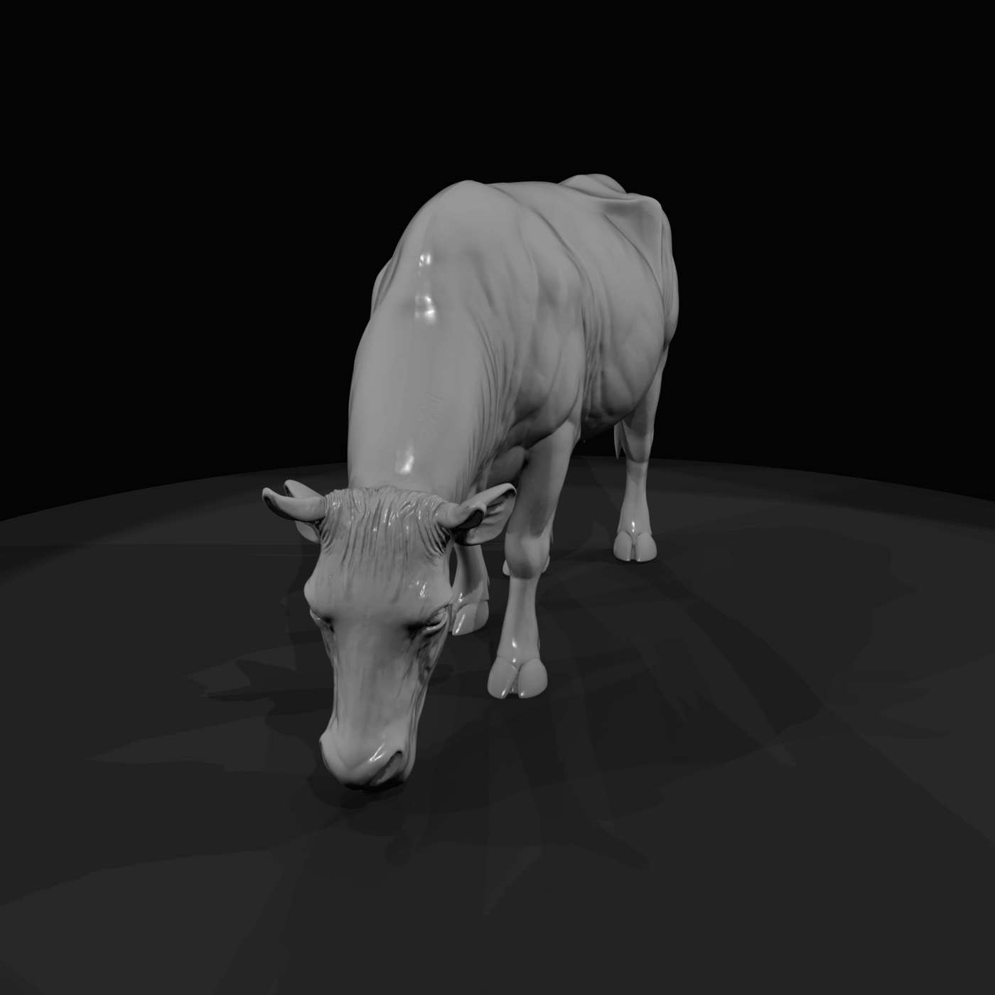 Cow large female cow grazing (1860s)