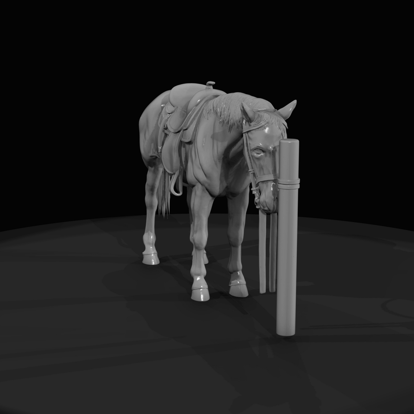 Western Townsperson Figure (1860s) — Horse