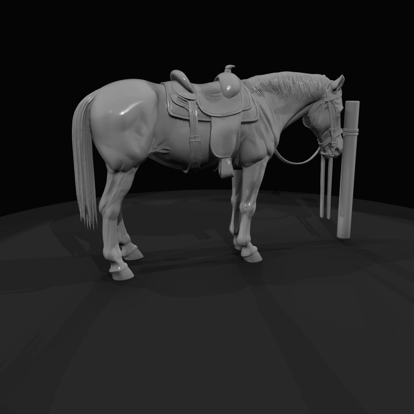 Western Townsperson Figure (1860s) — Horse