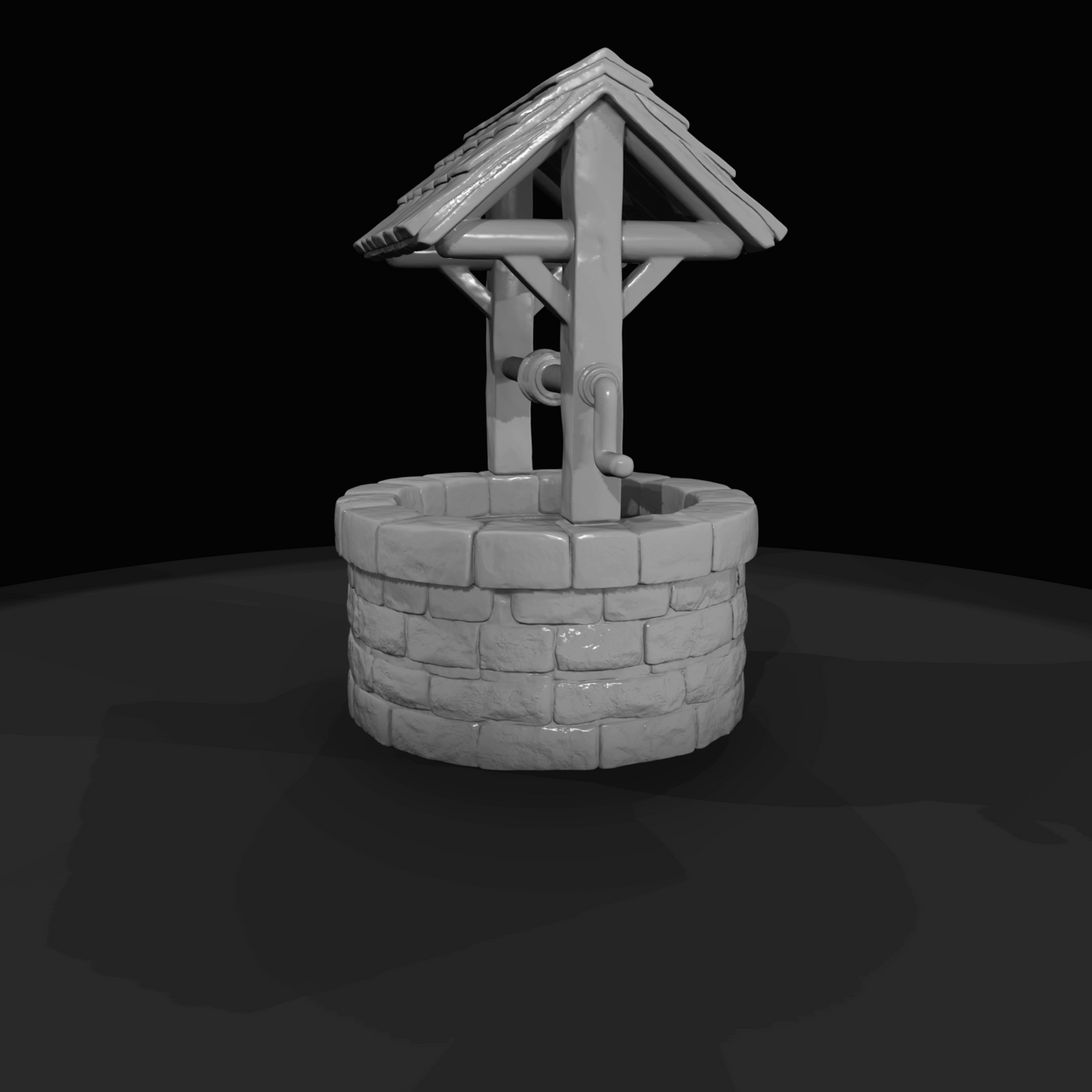 Old Well with roof and crank (1860s)