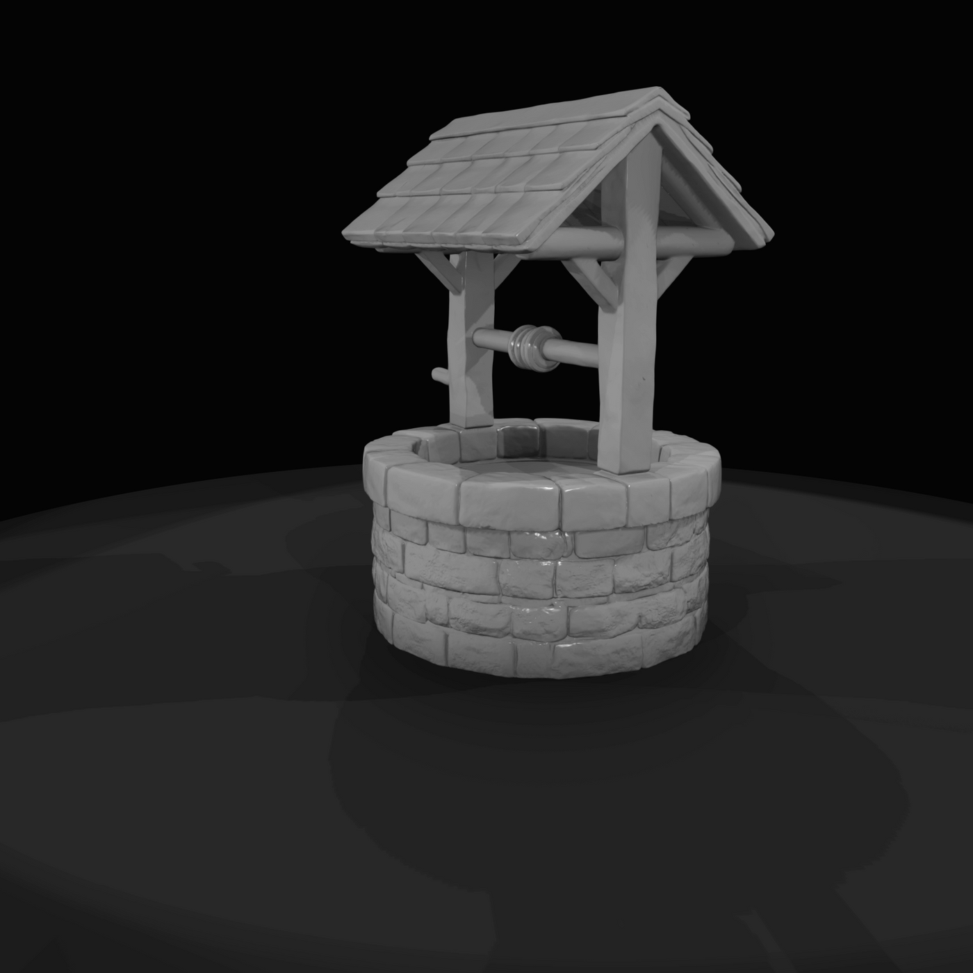 Old Well with roof and crank (1860s)