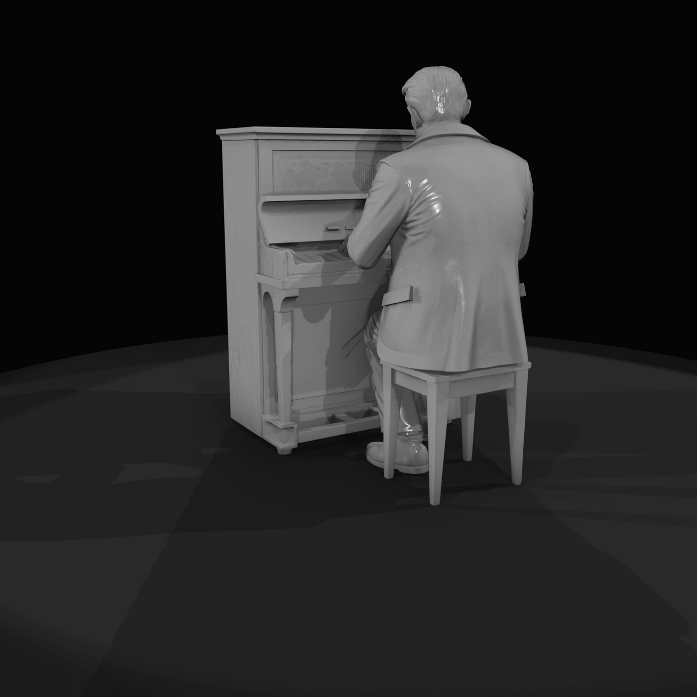 Western Townsperson Figure (1860s) — Piano Player