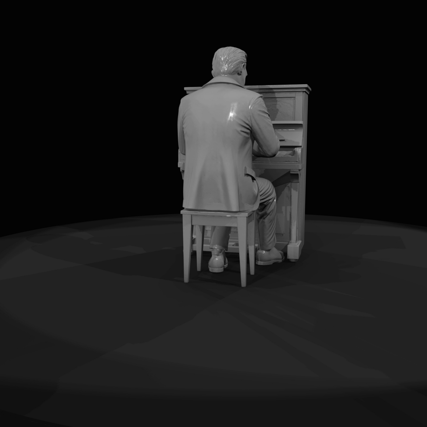 Western Townsperson Figure (1860s) — Piano Player