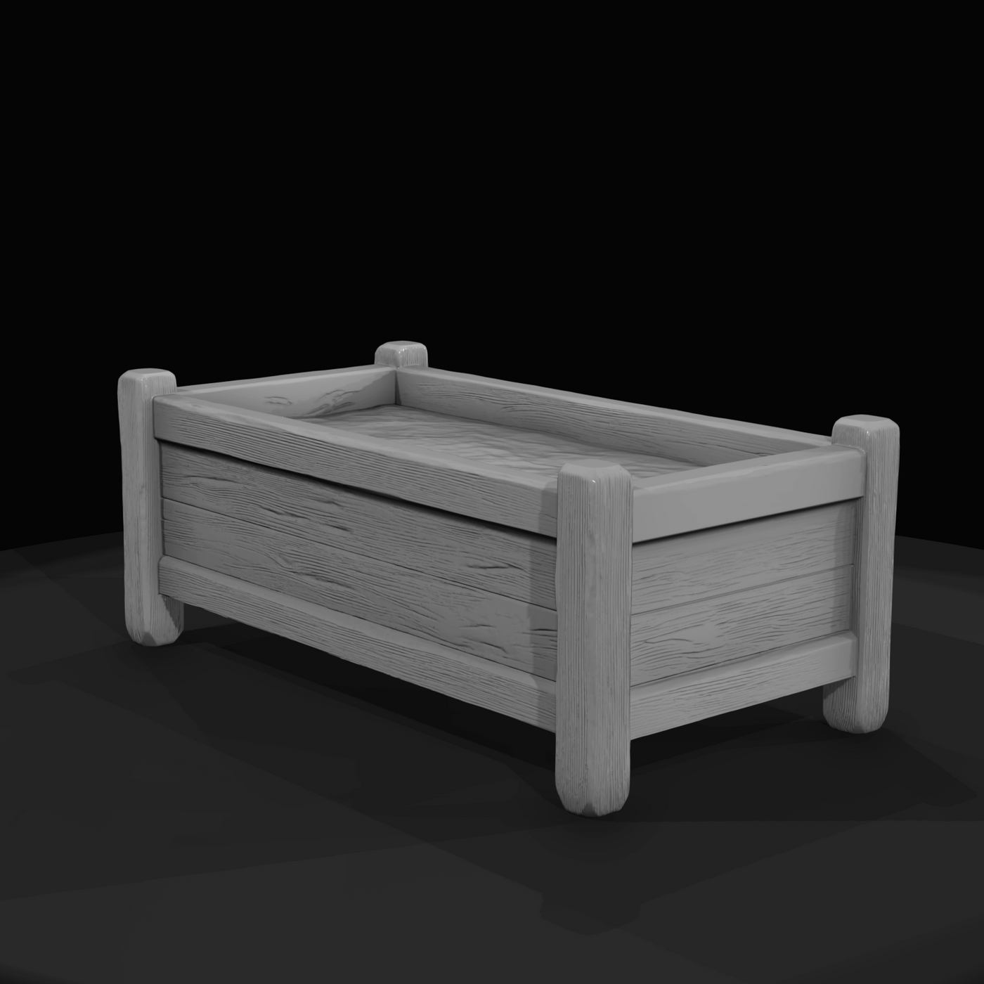 Western Townsperson Figure (1860s) — Water Trough