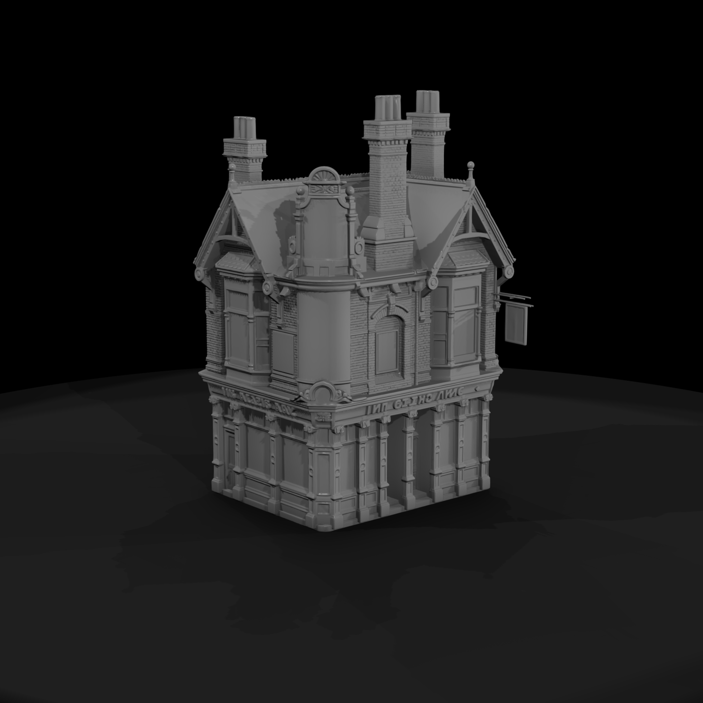 Victorian Corner Pub Facade