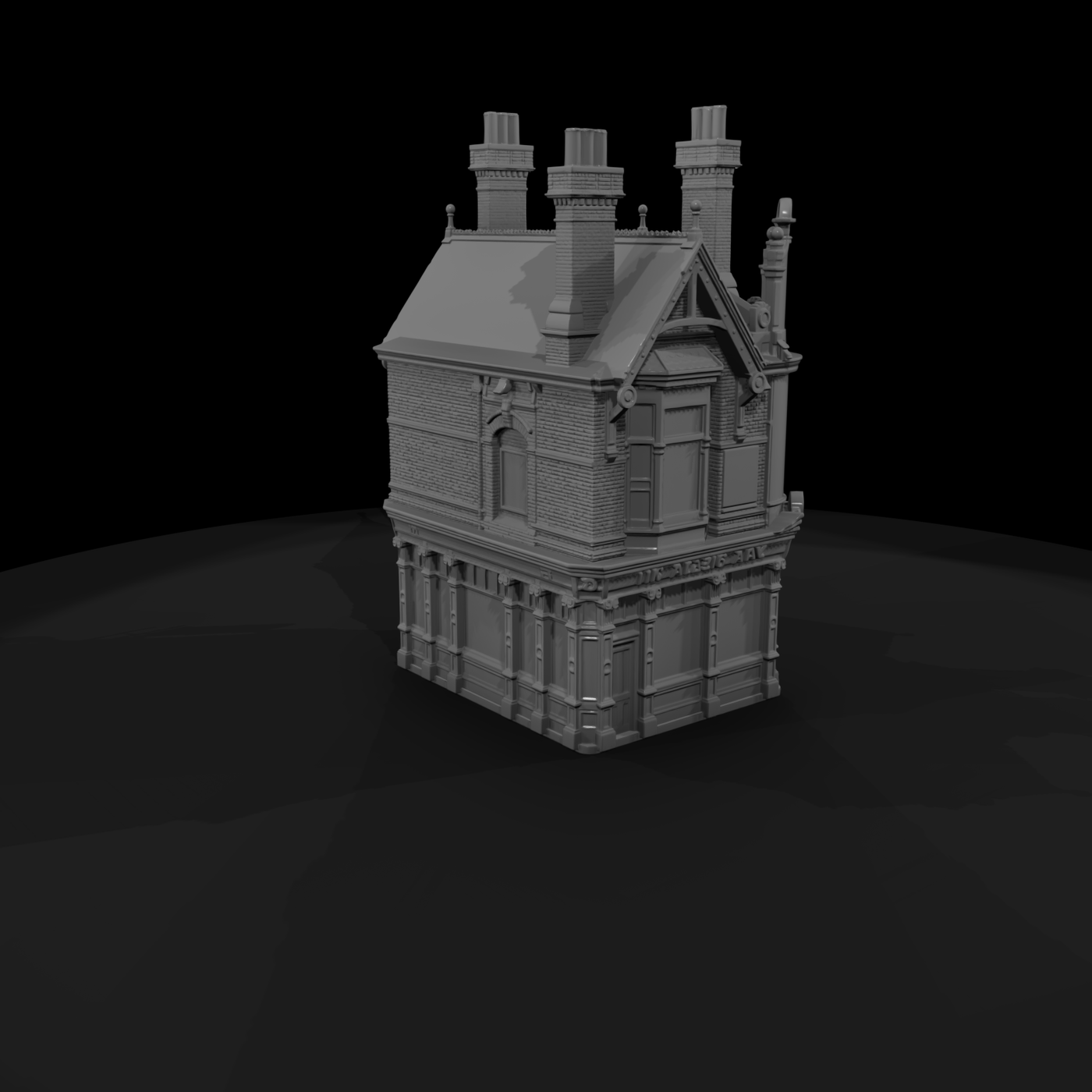 Victorian Corner Pub Facade
