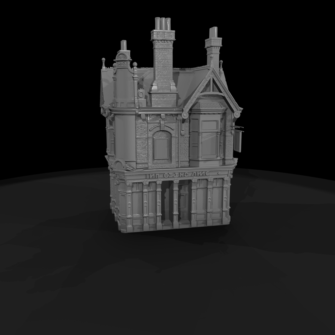 Victorian Corner Pub Facade