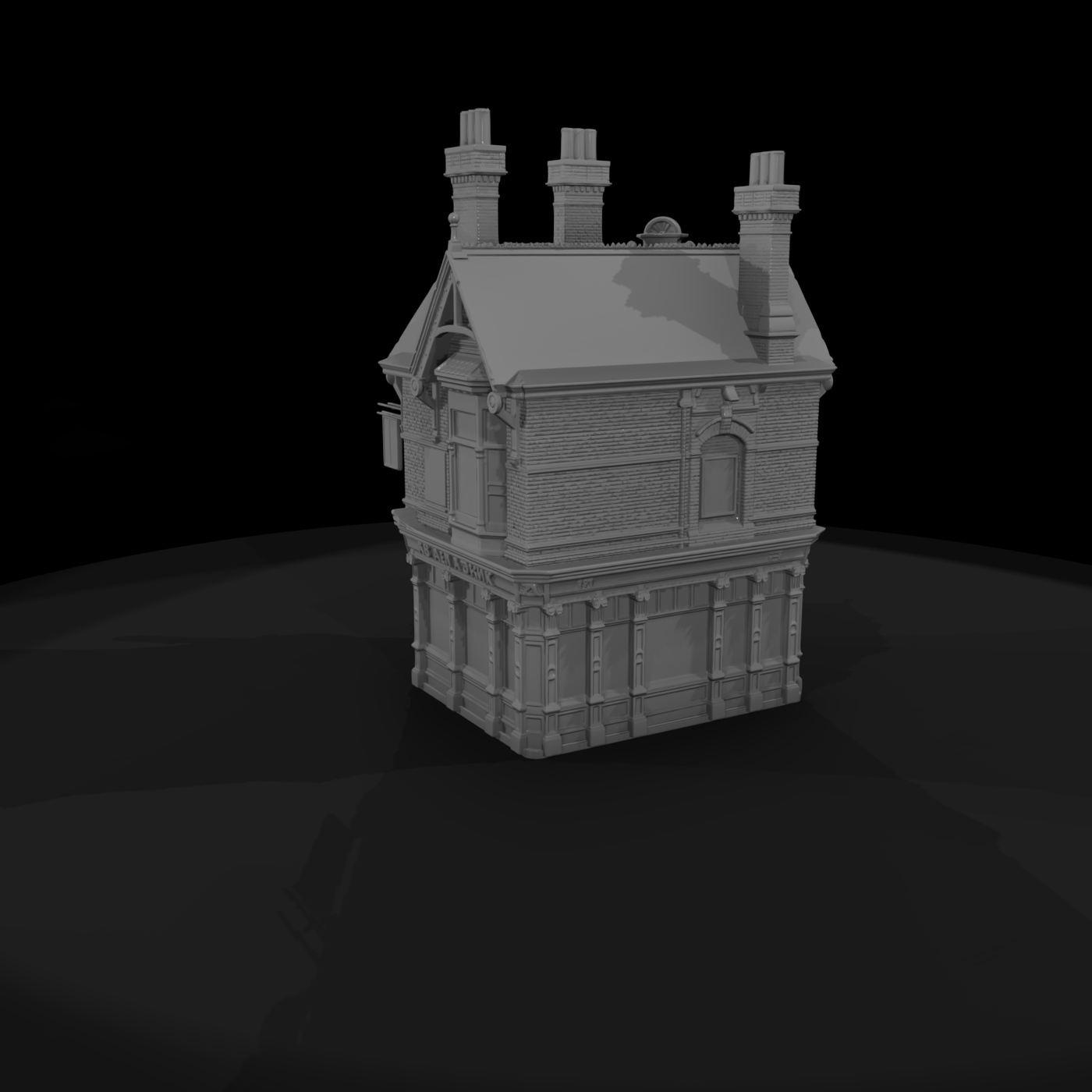 Victorian Corner Pub Facade