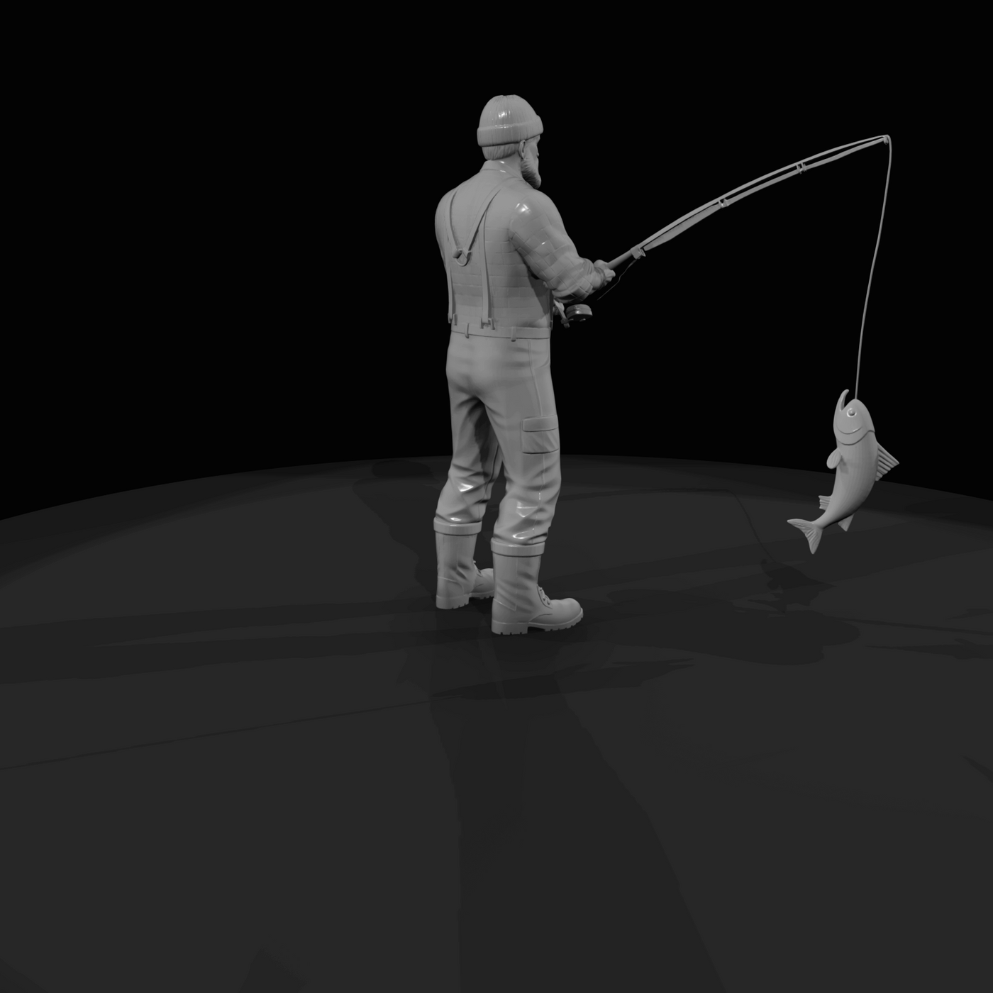 Lumberjack Figure (1890s) — Fishing By