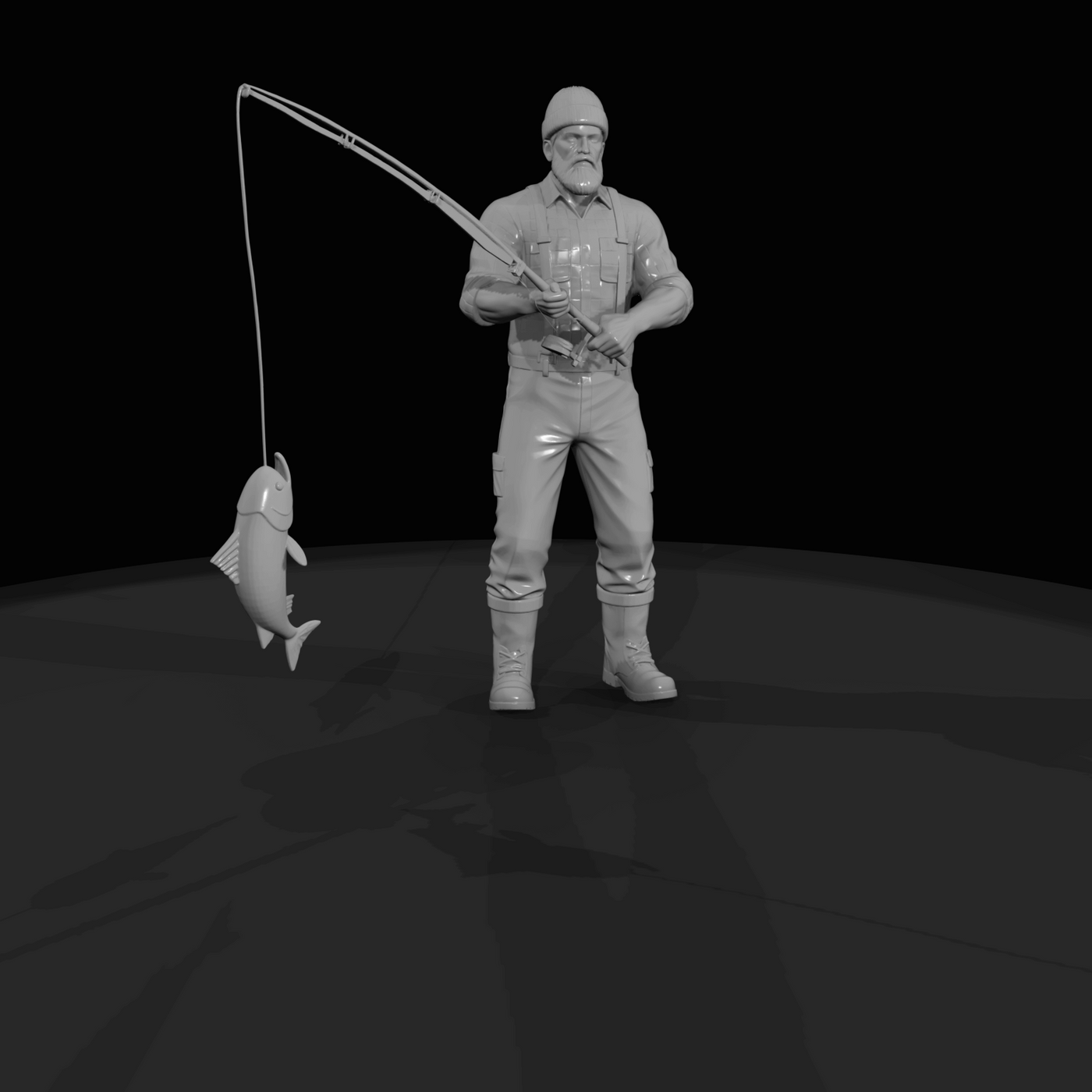 Lumberjack Figure (1890s) — Fishing By