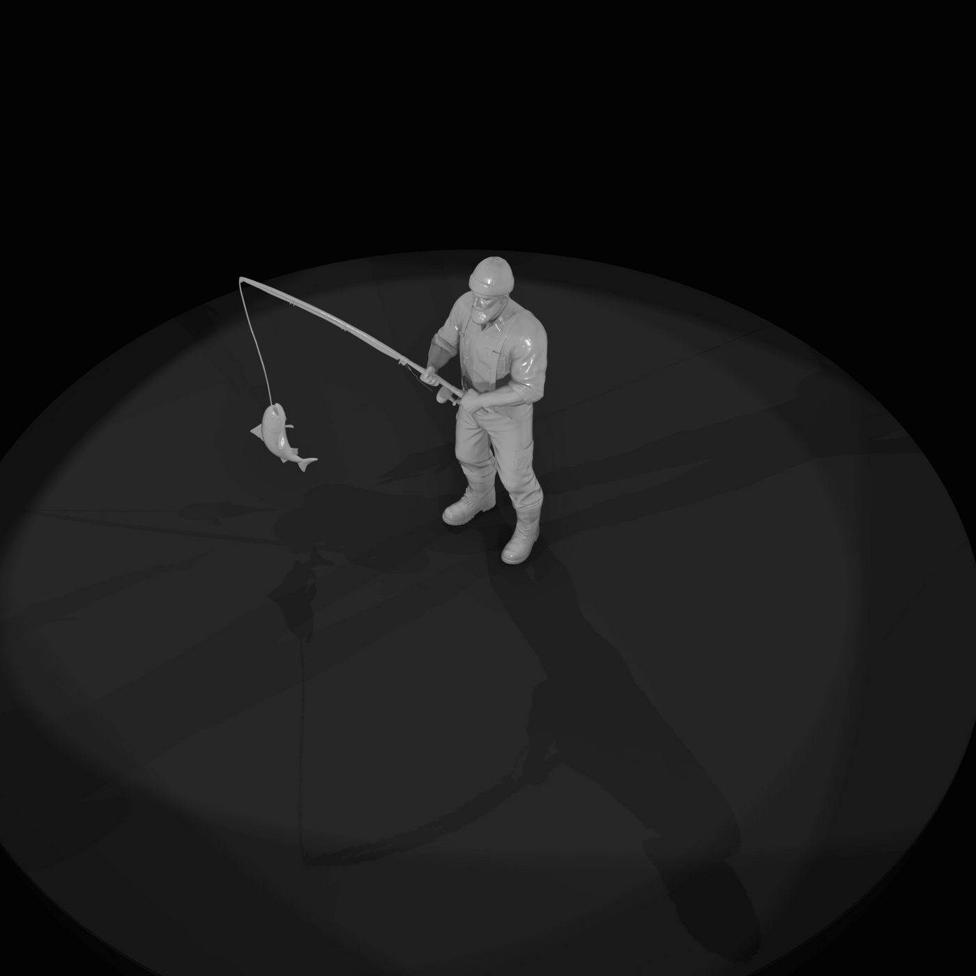 Lumberjack Figure (1890s) — Fishing By
