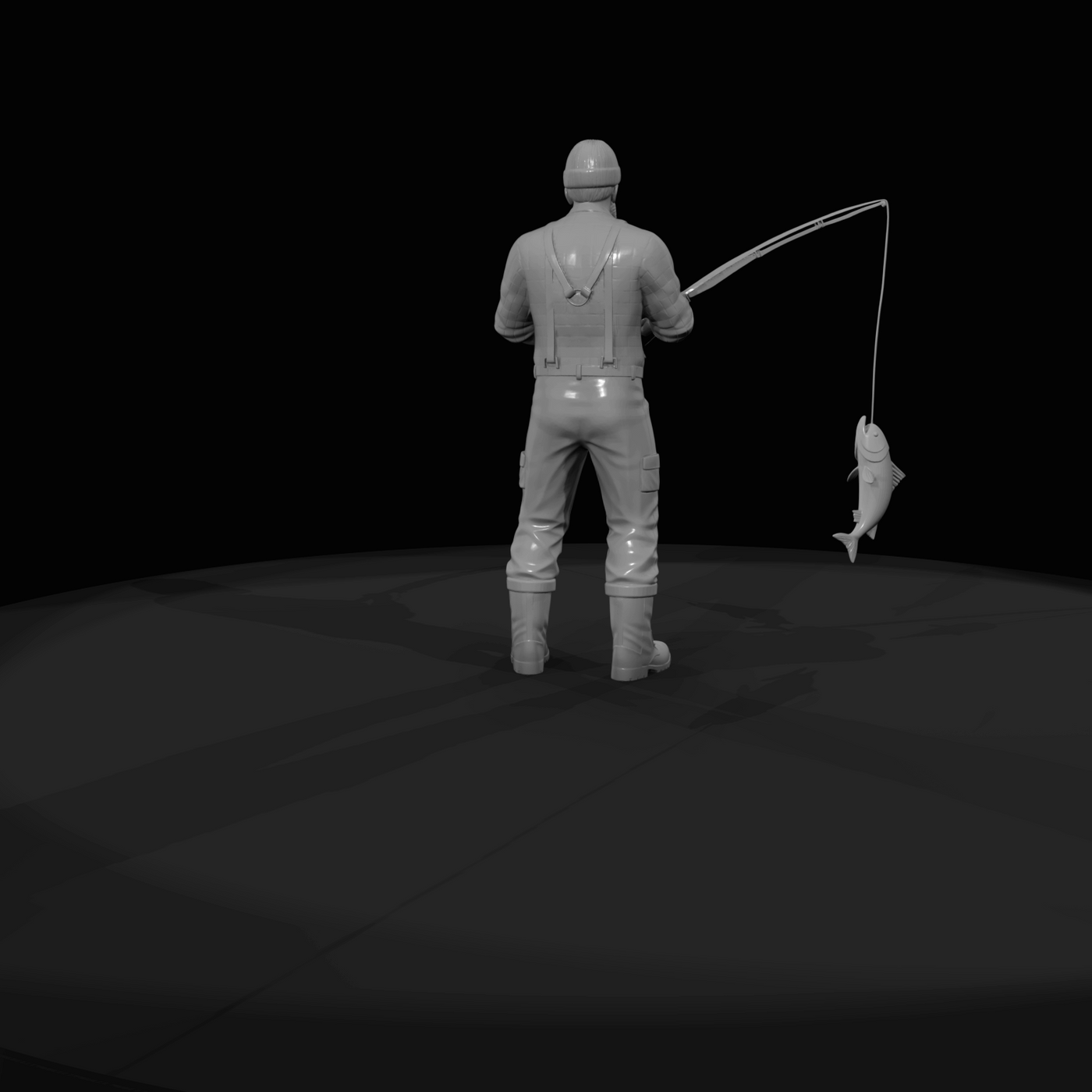 Lumberjack Figure (1890s) — Fishing By